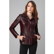Dericlub YB2139 Bordo Kadın Mont
