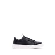 Derimod 24SFD610618 Siyah Bağcıklı Deri Erkek Sneaker
