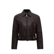 Derimod 25WGD5607VD Love Kadın Kahverengi Gömlek Yaka Vintage Oversize Deri Ceket