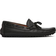 Derimod 26SFD7548FT Erkek Siyah Püsküllü Deri Loafer
