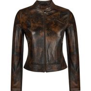 Derimod 26SGE535255 Kylie Kadın Bronz Kısa Deri Ceket