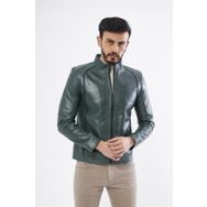 Derinss DER198 Yeşil Hakiki Deri Erkek Mont
