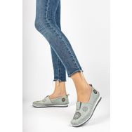 Deripabuc DP16-0066 Hakiki Deri Mavi Kadın Deri Casual Ayakkabı