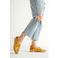 Deripabuc DP16-0066 Hakiki Deri Sarı Kadın Deri Casual Ayakkabı