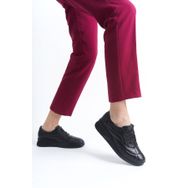 Deripabuc DP74-0707 Hakiki Deri Siyah Kadın Deri Casual Ayakkabı