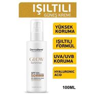 Dermaderm Glow ve Shimmer Simli SPF 50 100 gr Güneş Kremi