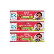 Dermokil Dk Dent Ahududu Aromalı Florürsüz 3x50 ml Çocuk Diş Macunu