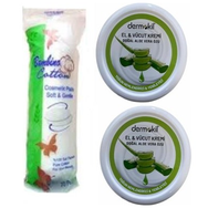 Dermokil El Kremi Alo Vera 2x220 ml + Makyaj Pamuğu