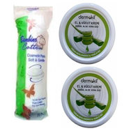 Dermokil El Kremi Alo Vera 3x220 ml + Makyaj Pamuğu