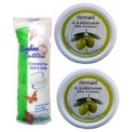 Dermokil El Kremi Zeytinyağlı 2x220 ml + Makyaj Pamuğu