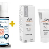 Dermoskin Acgun Nemlendirici 30 ml Gündüz Krem+E2'quality Diş Beyazlatıcı Köpük