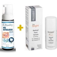 Dermoskin Be Bright Retinil 33 ml Face Retinol İçeren Yüz Serumu+E2'Quality E2'quality Diş Beyazlatıcı Köpük