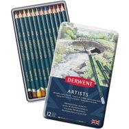 Derwent 12'li Metal Kutu Artısts Serisi Kuru Kalem Seti