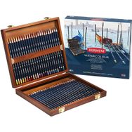 Derwent 48 Renk Ahşap Kutulu Watercolour Serisi Sulandırılabilir Kuru Kalem Seti