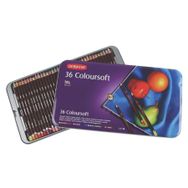 Derwent Coloursoft 36'lı Teneke Kutu Kuruboya Kalemi