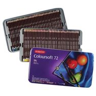 Derwent Coloursoft Yumuşak Teneke Kutu 72'li Kuru Boya Kalemi
