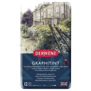 Derwent Graphitint Sulandırılabilen 12'li Set Renkli Grafit Kalem