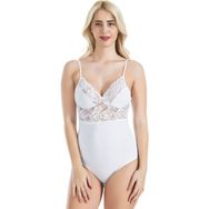 Derya Kurşun 334 Siyah İp Askılı Dantelli Kadın Body