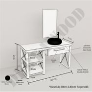Deryawood Açık Ceviz Larix Banyo Dolabı