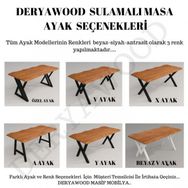 Deryawood Pinus 70x120x76 cm Masif Ahşap Sulamalı Mutfak Masası