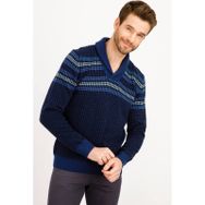 Desen 0248653 İndigo Erkek Kazak