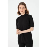 Desen Triko 02420345 Siyah Yarım Balıkçı Kadın Bluz