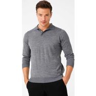 Desen Triko 02421601 Füme Basic Polo Yaka İnce Triko Erkek Kazak