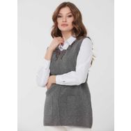 Desen Triko 0242190 Füme Kadın Yelek