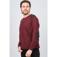 Desen Triko 0246537 Bordo Erkek Kazak