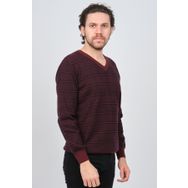 Desen Triko 0246569 Bordo Erkek Kazak