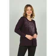 Desen Triko 4541 Mor Kadın Bluz