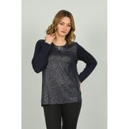 Desen Triko 4589 Lacivert Kadın Bluz