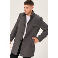 Dewberry PLT8367 Düz Gri Erkek Palto