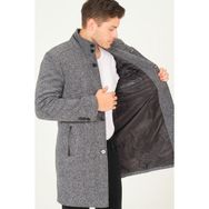 Dewberry PLT8386 Siyah Gri Erkek Palto