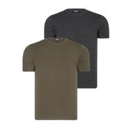 Dewberry T8569 Bisiklet Yaka Haki Erkek T-shirt
