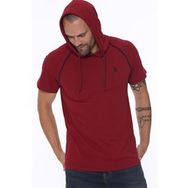 Dewberry T8570 Kapüşonlu Bordo Erkek T-shirt