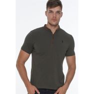 Dewberry T8571 Fermuarlı Haki Erkek T-shirt