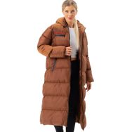 Dewberry Z6756 Camel Bayan Şişme Kaban