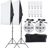 Deyatech 60x80 cm 5 Duylu Softbox Sürekli Işık İkili Set 2M Işık Ayak Stand