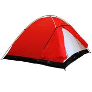 Dft 3 Kişilik Tek Kat Kırmızı 220x200+70x130 cm Standart Kamp Çadırı