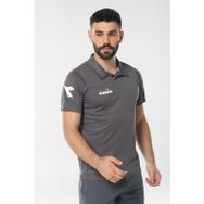 Diadora 1TSR06 Nacce Antrasit Gri Polo Yakalı Erkek T-shirt