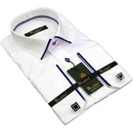 Dicotto Bordo Bieli Beyaz Micro Kumaş Kol Düğmeli Slim Fit Erkek Gömlek
