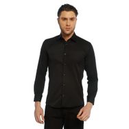 Dicotto Siyah Micro Kumaş Kol Düğmeli Slim Fit Erkek Gömlek