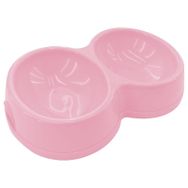 Diğer Çiftli Pembe Renk Kedi Mama Kabı