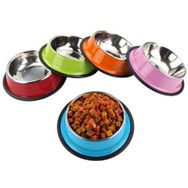 Diğer Paslanmaz Renkli Çelik 16 cm Kedi Köpek Mama Kabı