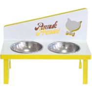 Diğer Sarı Çelik Kaseli 2'li Kedi ve Köpek Mama ve Su Kabı