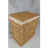 Digithome Dikdortgen Katlanabilir Kelebek Desenli Hasir Bambu Kirli Camasir Sepeti Kahverengi - Cl-11045
