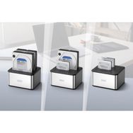 Digitus 2.5'/3.5'' HDD Docking Station İki Yuva ile Bağlantı Arayüzü Destekleyen Siyah Renk