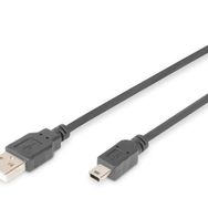 Digitus AK-300108-010-S 1M USB 2.0-Mini USB Kablo