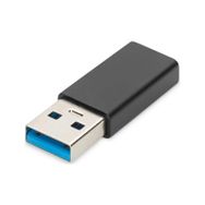 Digitus AK-300524-000-S USB 3.0 to USB Type C 3A 5 Gb Erkek-Dişi Siyah Dönüştücü Adaptör